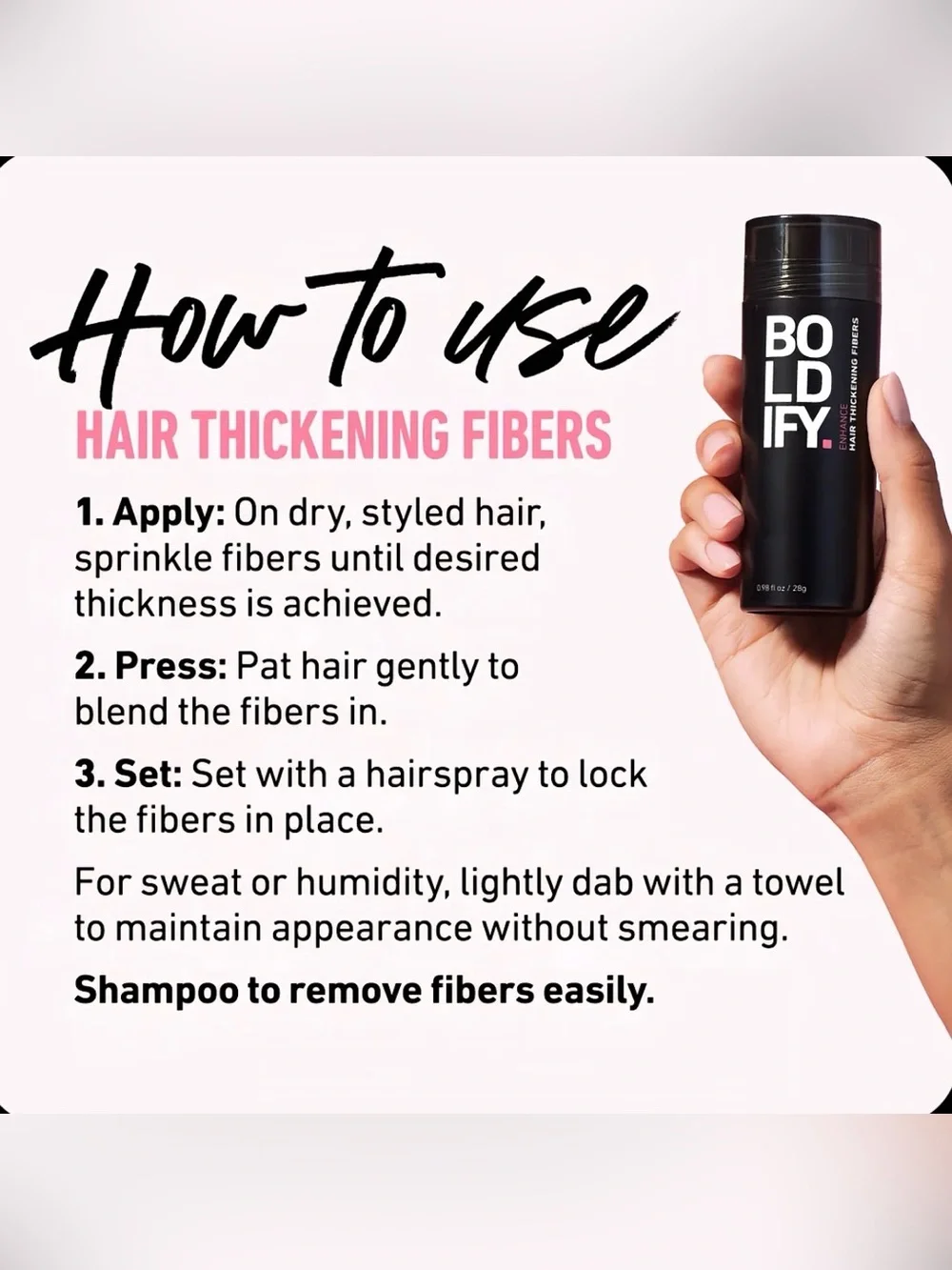 Boldify Hair Thickening Fibers for Thinning Hair - Dark Blonde- New
